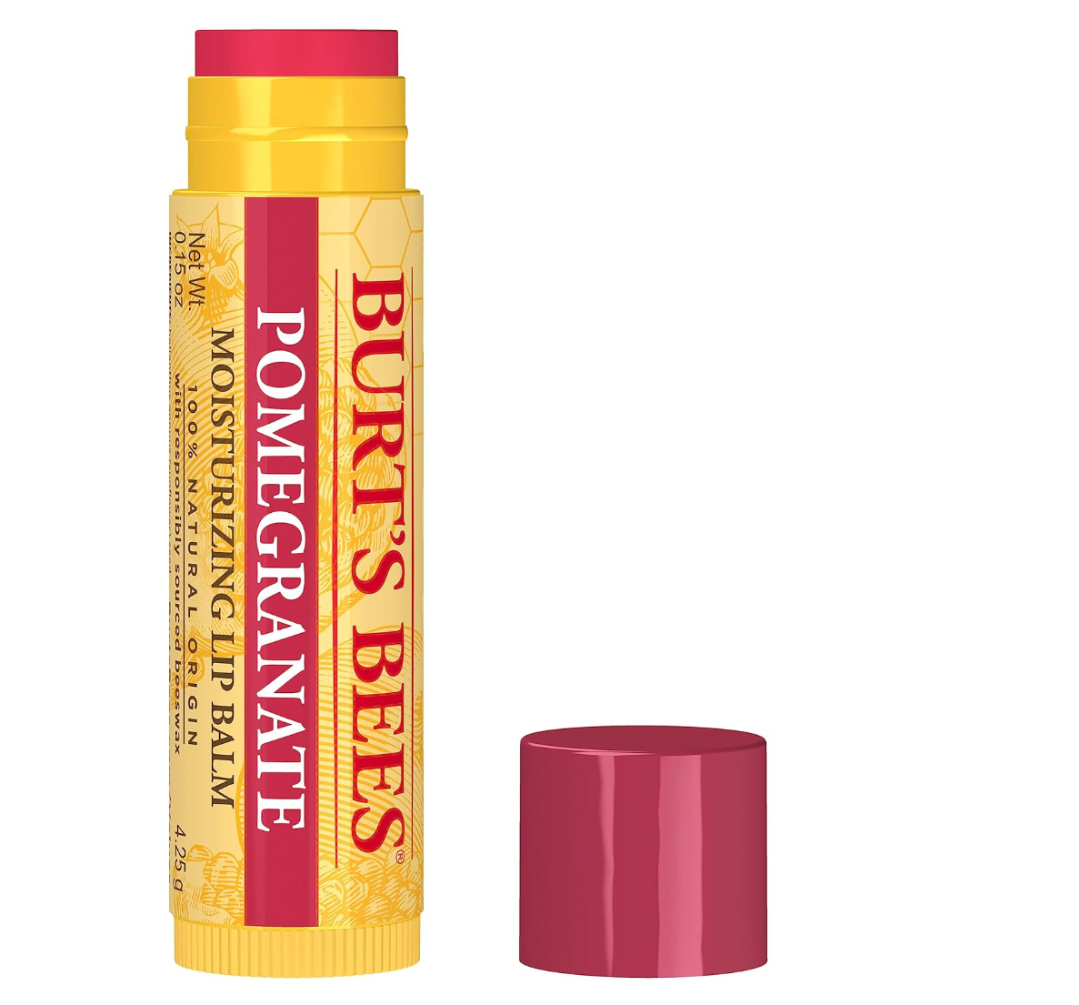 Burt's Bees 100% Natural Moisturizing Pomegranate Lip Balm - 3 Pack